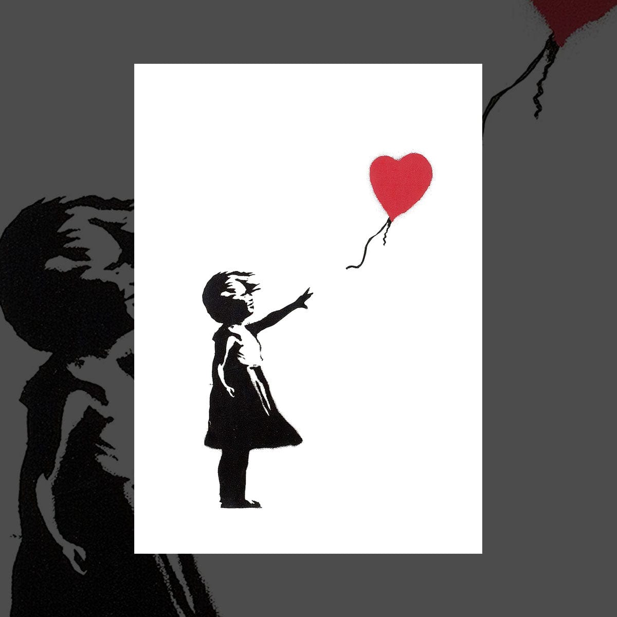 Felpa Con Cappuccio Banksy Balloon Girl, Vari Colori (cachi, Grigio Chiaro, Bianco) Taglie S-XXL